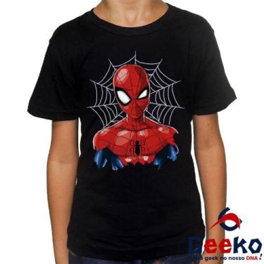 Imagem de Camiseta Infantil Homem-Aranha 100% Algodão Homem Aranha Spiderman Gee