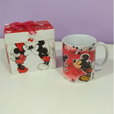 Imagem de Caixa explosão Mickey e Minnie - Dia dos Namorados com Caneca de Porce