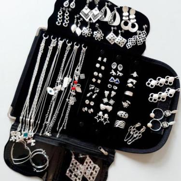 Imagem de Atacado Semi Joias Para Revenda 20 Peças Folheadas A Prata Liquidação 