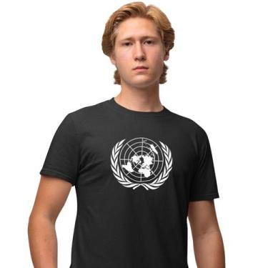 Imagem de Camisa Camiseta Masculina Estampada ONU 100% Algodão Fio 30.1 Penteado