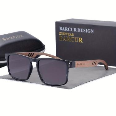 Imagem de Óculos em design de madeira natural com lentes degradê - BARCUR, Gradi