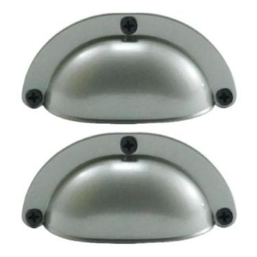 Imagem de 02 Puxador Para Móveis Retrô Concha Metal Pequena Colonial  - Speed Pu