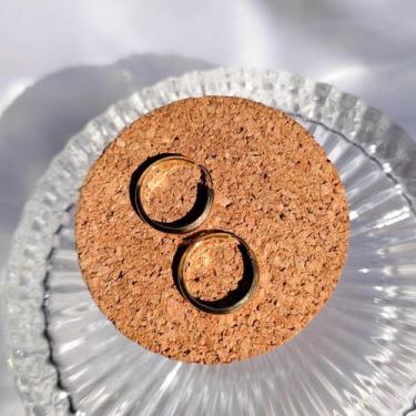 Imagem de Brinco Argola Meia Cana 1.5cm Primeiro Furo Ouro 18k - cjo
