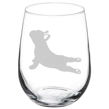 Imagem de Cálice de taça de vinho buldogue francês Yoga (500 ml)