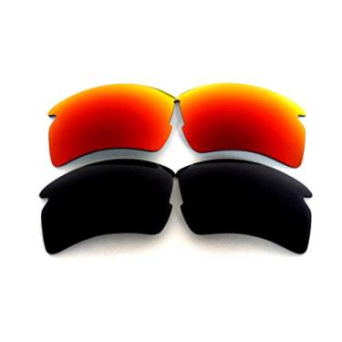 Imagem de Lentes de reposição Galaxy para óculos de sol Oakley Flak 2.0 XL, polarizadas, preto/vermelho, Preto/vermelho, regular