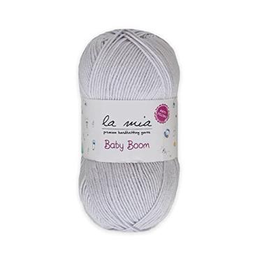 Imagem de 1 Skein La Mia Baby Boom, fio acrílico 100% antipilling para tricô e crochê para tricô e crochê, 100 g (3,5 oz) / 250 m (273 jardas), Peso 3: Claro, Cinza - 920