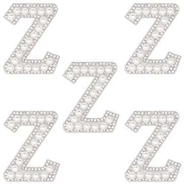 Imagem de Winrase A-Z Letras Ferro em Patch Colorido Strass Pérola Brilhante Alfabeto Inglês Patch de Costura para Vestido de Noiva Vestido de Dama de Honra Roupas Meninas Sapatos Chapéu Bolsa Artes Artesanato
