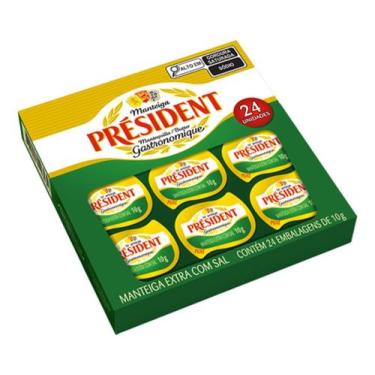 Imagem de Display Manteiga President Com Sal Blister Sache 24 Unidades