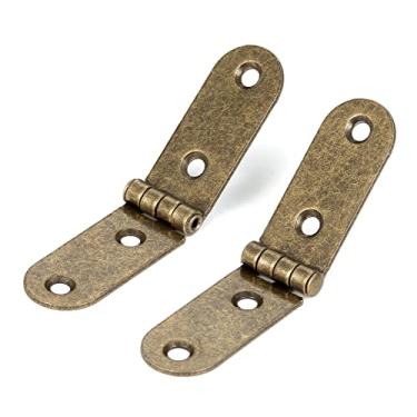 Imagem de YCSJ 20 peças de mini dobradiças de latão bronze antigo para caixa de joias de madeira, caixa de joias, pequenas dobradiças para artesanato artesanal