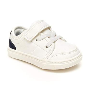 Imagem de Simple Joys by Carter's Tênis unissex Jesse para bebês, branco/azul, 5 Infant