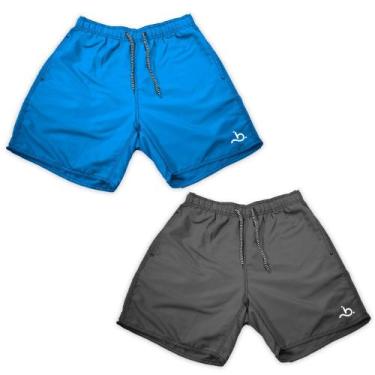 Imagem de Kit 2 Shorts Masculino Calção Liso Academia Bermuda Básica - Bueno Sto