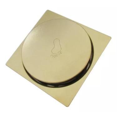 Imagem de Ralo Inteligente Click Dourado 15x15cm - By Fineza