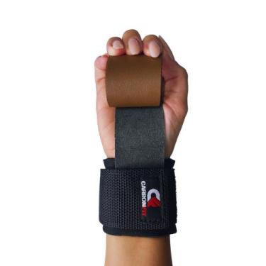 Imagem de Strap com munhequeira carbonfit em couroo, Marrom