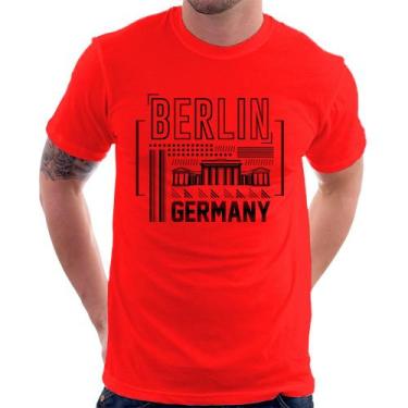 Imagem de Camiseta Berlim Alemanha - Foca na Moda, Vermelho, GG