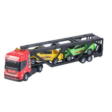Imagem de Caminhão Cegonheira Carreta Com 2 Carrinhos BS Toys