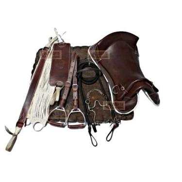 Imagem de Sela Arreio Freio De Ouro Completa Cavalo Crioulo - SELARIA SERRANO