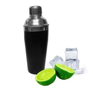 Imagem de Coqueteleira Profissional Aço Inox Noir Preto Fosco 500ml - Wincy