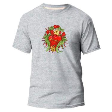 Imagem de Camiseta Algodão Premium Básica Estampa Digital Love Cadeado - NoBrand