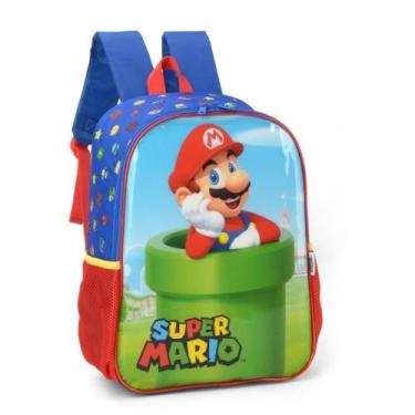 Imagem de Mochila Infantil Super Mário BROS G Azul - Luxcel