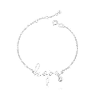 Imagem de Pulseira Hope Com Ponto De Luz Revestida Em Prata