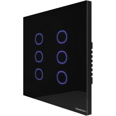Imagem de Interruptor Touch Smart 4x4 Tramontina Preto 6 Canais Tramontina