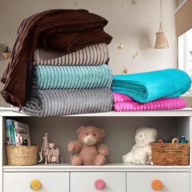 Imagem de Manta canelada para bebê - ROMA BABY, AZUL TURQUESA