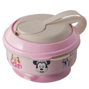 Imagem de Pote Papinha Com Amassador E Colher Infantil Da Minnie Bebê - Plasútil