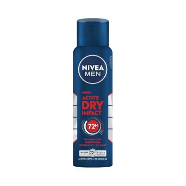 Imagem de NIVEA MEN Desodorante Antitranspirante Aerossol Dry Impact 150ml - Proteção prolongada de 72h, dupla proteção antitranspirante, proteção extra seca, sem alumínio, corantes e conservantes