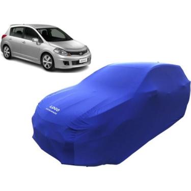 Imagem de Capa Para Carro Nissan Tiida Hatch De Tecido Macio Helanca - Mz, Azul
