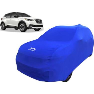 Imagem de Capa Automotiva Nissan Kicks Tecido Helanca Cor Preta - Mz, Azul