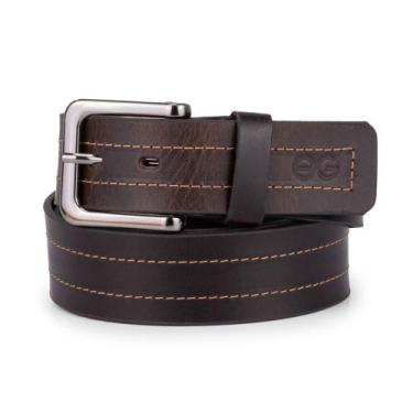 Imagem de Cinto Casual Masculino Fivela Metal Couro Legítimo Fóssil - Ello Griff