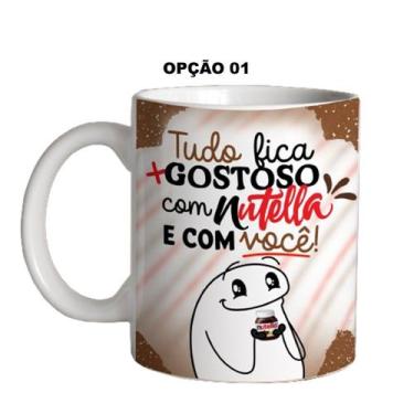 Imagem de Caneca 325ml Flork Páscoa Tudo fica + gostoso com Nutella - LARANJA E 