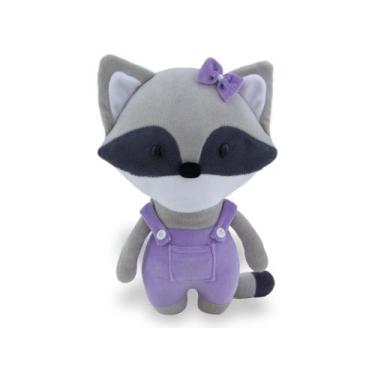 Imagem de Guaxinim de Pelúcia Plush 30cm Anti-alérgico - Toybrink, Lilás