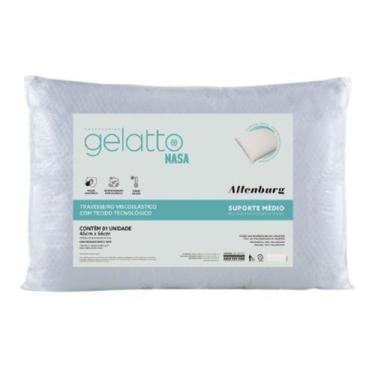 Imagem de Travesseiro Gelatto Nasa Viscoelástico Suporte Médio 46cm x 66cm Alten