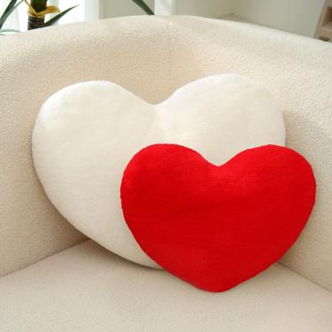 Imagem de Almofada em forma de coração CANGHI Faux Rabbit Fluffy x2