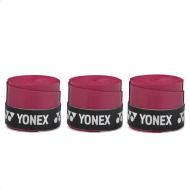 Imagem de Overgrip Yonex Super Grap - Pack com 3 Unidades, Vermelho