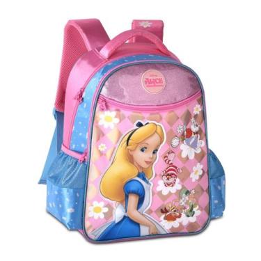Imagem de Mochila de Costas Alice no País das Maravilhas Disney Escolar Infantil