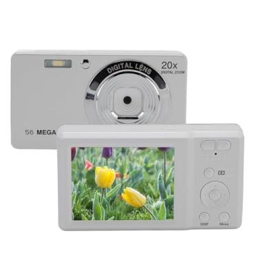 Imagem de Câmera Digital 4K, Câmera Digital Aponte e Dispare de 56 MP Com Zoom Digital de 20X, Câmera Pequena Compacta Com Tela LCD Colorida de 2,7 Polegadas para Fotografia de Viagens (64G)