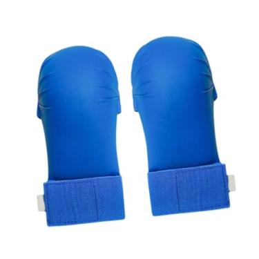 Imagem de oshhni 2 peças luvas de treinamento de karatê luvas de boxe esportes treino luta luvas de mma, Azul, Xs
