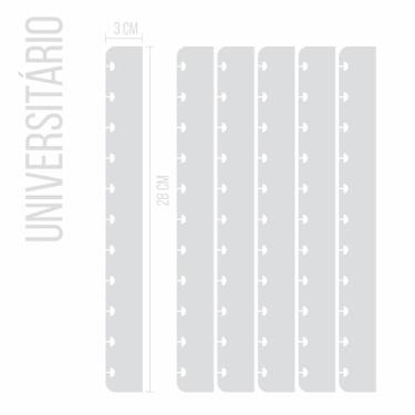 Imagem de Kit 03 Pares Filete Conector para Capas de Sistema de disco Inteligente em Plástico PP Cristal (Universitário - 28x3cm)