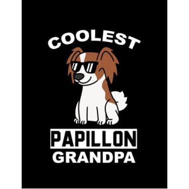 Imagem de Papillon Coolest Papillon Grandpa: Amazing Design Notebook 8.5 x 11 Inches 100 Pages