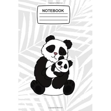 Imagem de Notebook: Cute Panda Bear with Cub, Journal Notebook Blank Lined Ruled 6x9 100 Pages