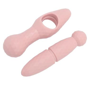 Imagem de Ferramenta de Massagem de Tecido Profundo, Massageador de Cabeça Dupla Portátil, Ferramenta de Massagem de Acupressão de Cabeça de Silicone (Rosa)