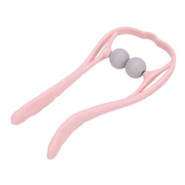 Imagem de Massageador de Pescoço Com Ponto de Gatilho Duplo Massageador de Pescoço Shiatsu, Design Em Forma de U, Operado Manualmente para Home Office, Material ABS de Silicone, Rosa,
