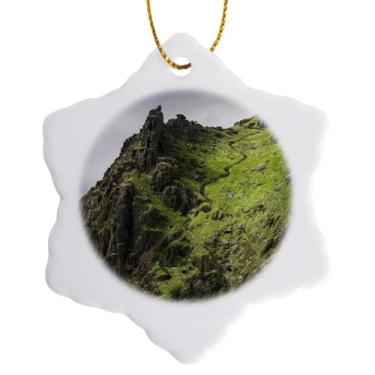 Imagem de 3dRose Ornamento de floco de neve Tom Norring Irlanda, Skellig Michael Island Cliffs EU 15 TNO0081 Tom Norring 7,62 cm