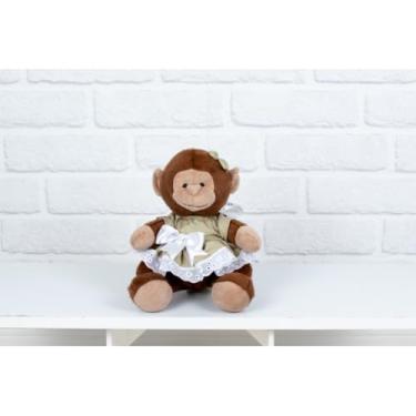 Imagem de SAFARI MACACO PROVENCE DE PELUCIA, VESTIDO COM LESE 18 CM (caqui liso)