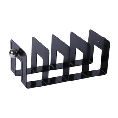 Imagem de WeiLaiKeQi Suporte de acrílico para livros, estante, fichário, organizador minimalista, pasta de arquivo, classificador para documentos, correspondências, livros, Preto