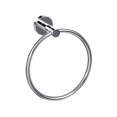 Imagem de Acessórios de banheiro polidos Suporte para papel higiênico Gancho para roupão Suporte para saboneteira Toalheiro Suporte para escova de vaso sanitário de aço inoxidável 304, anel de toalha redon