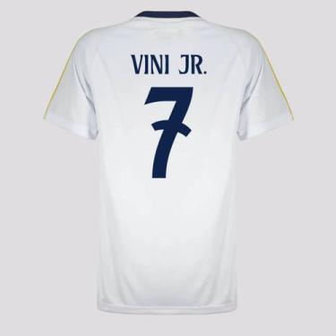 Imagem de Camisa Real Madrid Vini Jr 7 Juvenil Branca - Balboa, 18 ANOS