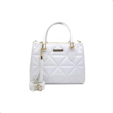 Imagem de Bolsa Feminina Lorena Dubai com Alça de Mão e Transversal De Ombro (Branco)